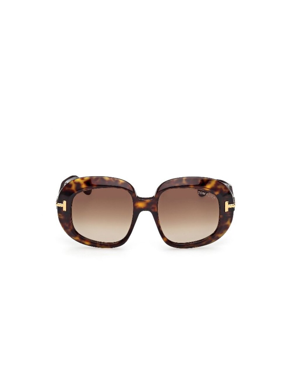 New Tom Ford ICON Women's Sunglasses Havana Round Brown Lens Acetate Frame 52F